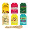60pcs Cute Teachers Appreciation Week Tags Blessing Cupcake Tags  Teachers' Day Supplies