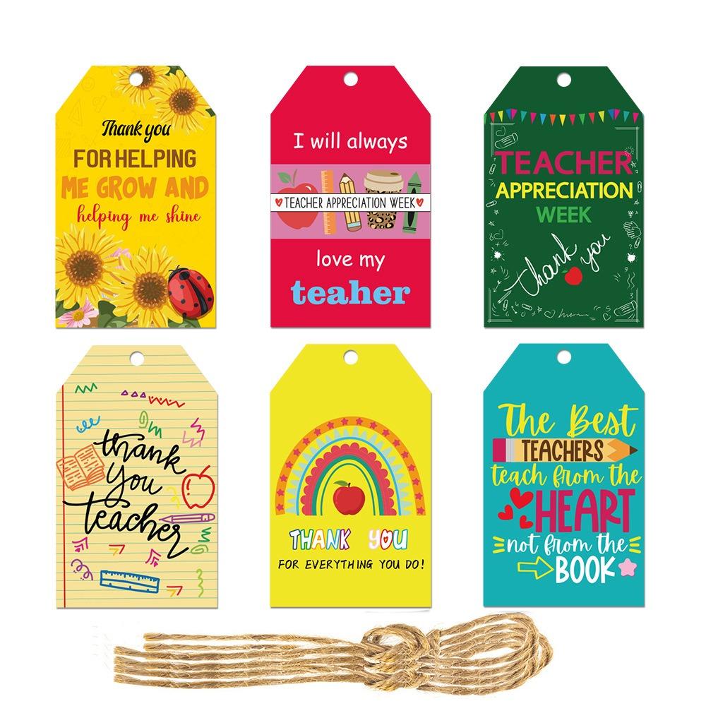60pcs Cute Gift Boxes Hanging Card Blessing Cupcake Tags Thank You Card  Holiday Festival Party