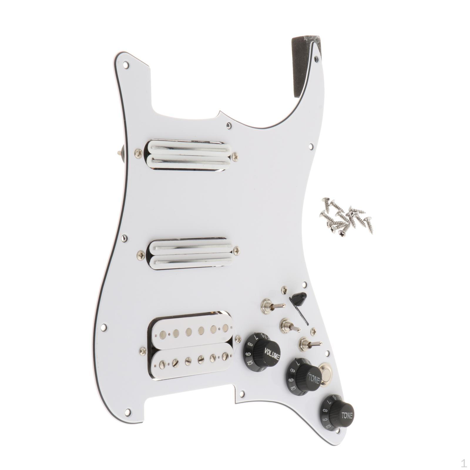 

Предварительно подключенные звукосниматели с 11 отверстиями SSH для стандартных, современных запасных частей для гитары белый