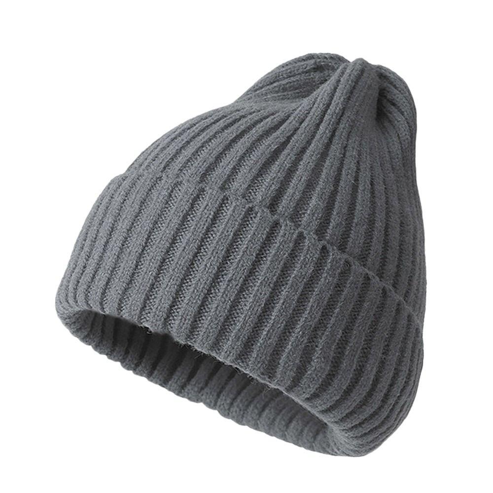 Thick Woolen Hat Soft Slouchy Bonnet Fashion Knitted Cap  for Men Women
