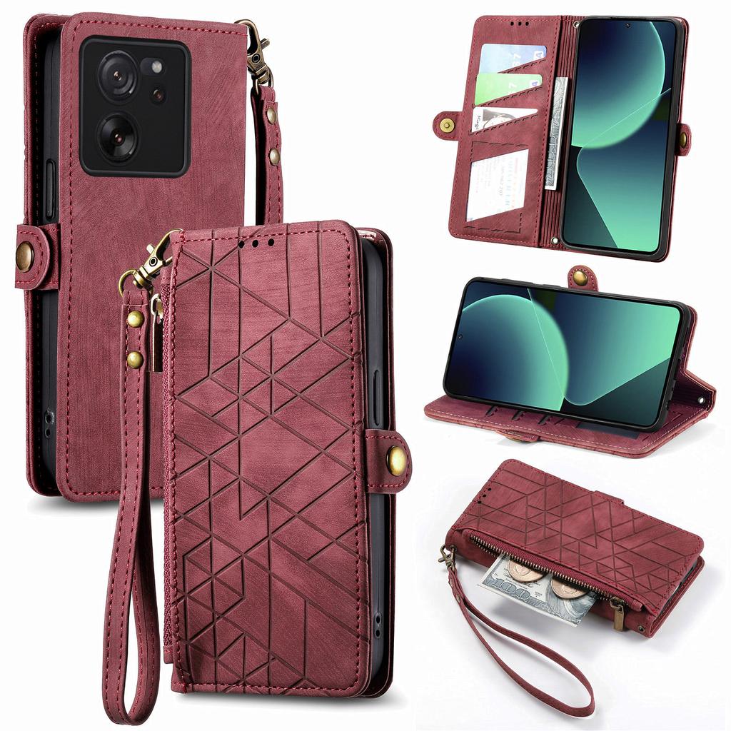 Zipper Cards Solt Wallet Leather Case For XiaoMi RedMi Note 13 Pro Plus 12 11S 10 10S 12T 13T Ultra Strap Bag Pocket Purse Cover