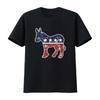 Women S Faded Democrat Donkey Political Party Roun Womens Cute Top with Print Standard T Shirt Vintage Washed