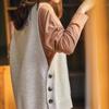 Woman Sweaters Sleeveless Knit Vest Loose Round Neck Sweater Female Femme Chandails Pull Hiver