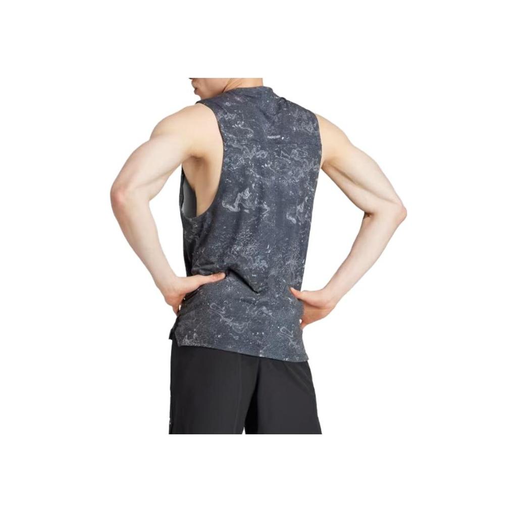 Adidas Power Workout Tank Top With Full-Print Men Tops Black IK9684