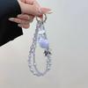 Light Luxury Temperament Purple Hairball Trojan Horse Beaded Mobile Phone Pendant Sweet and Cute Exquisite Kitty Cat Pendant Pendant