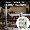 Metallic Silk Filament 1.75mm Silver PLA for 3D Printer, 1kg Spool Beginner Friendly Shiny Filament, Neatly Wound DIY Models Printing