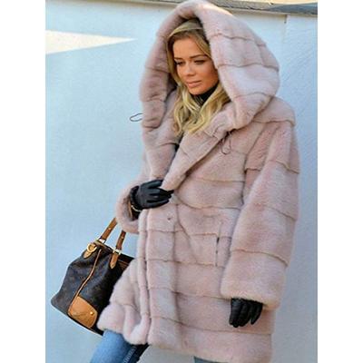 Women's Fashion Thickening Faux Fur Big Hooded Long Parka Coat Overcoat Winter Keep Warm Peacoat Jacket