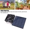 5W Solar Panel Fan Eco Friendly Low Noise Compact Portable Solar Panel Fan Kit For Pet House Chicken Coop Tree House Kennel