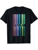 Tricou Minimalist cu Dungi Colorate Artă Abstractă