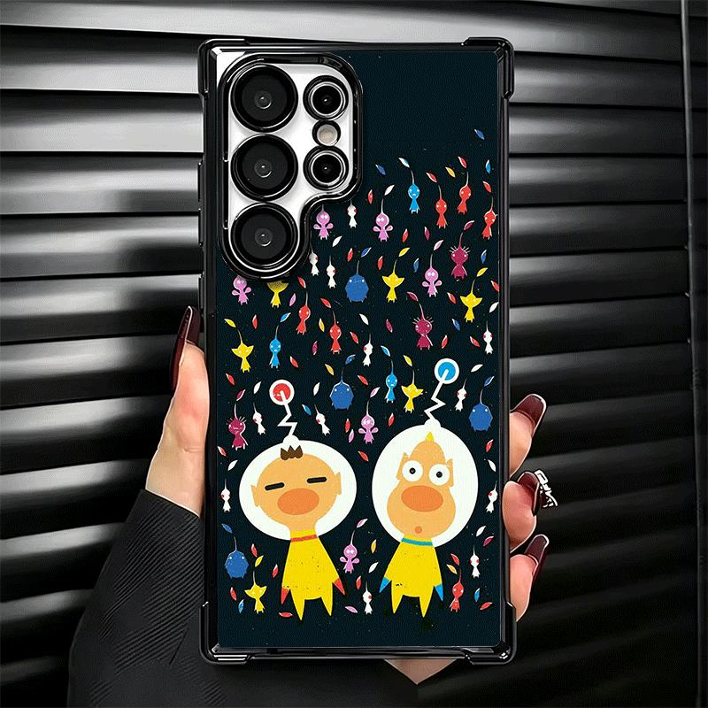 P-Pikmins Cute Game Soft Phone Case For Samsung Galaxy S26 Ultra S25 Edge S24 FE S23 Plus S22 S21 + S20 Plating Anti-Fall Fundas