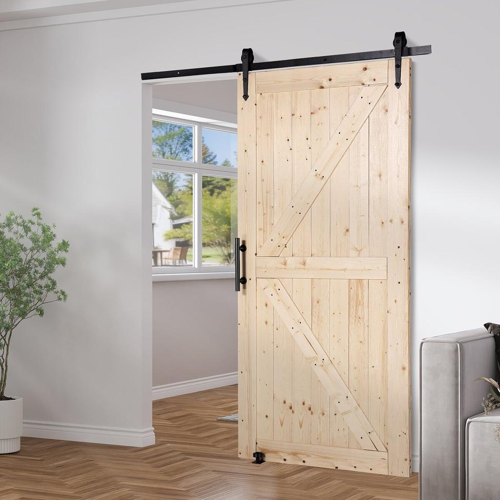 Barn Door and Hardware Kit 30" X 42" Wood Sliding Barn Door Kit Smoothly