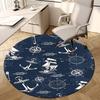 1pc Office Carpet Chair Mats Nautical Theme Decorative Roundel Perfect for Decorating Office Chairs, Living Rooms, Or Bedrooms.YDT185