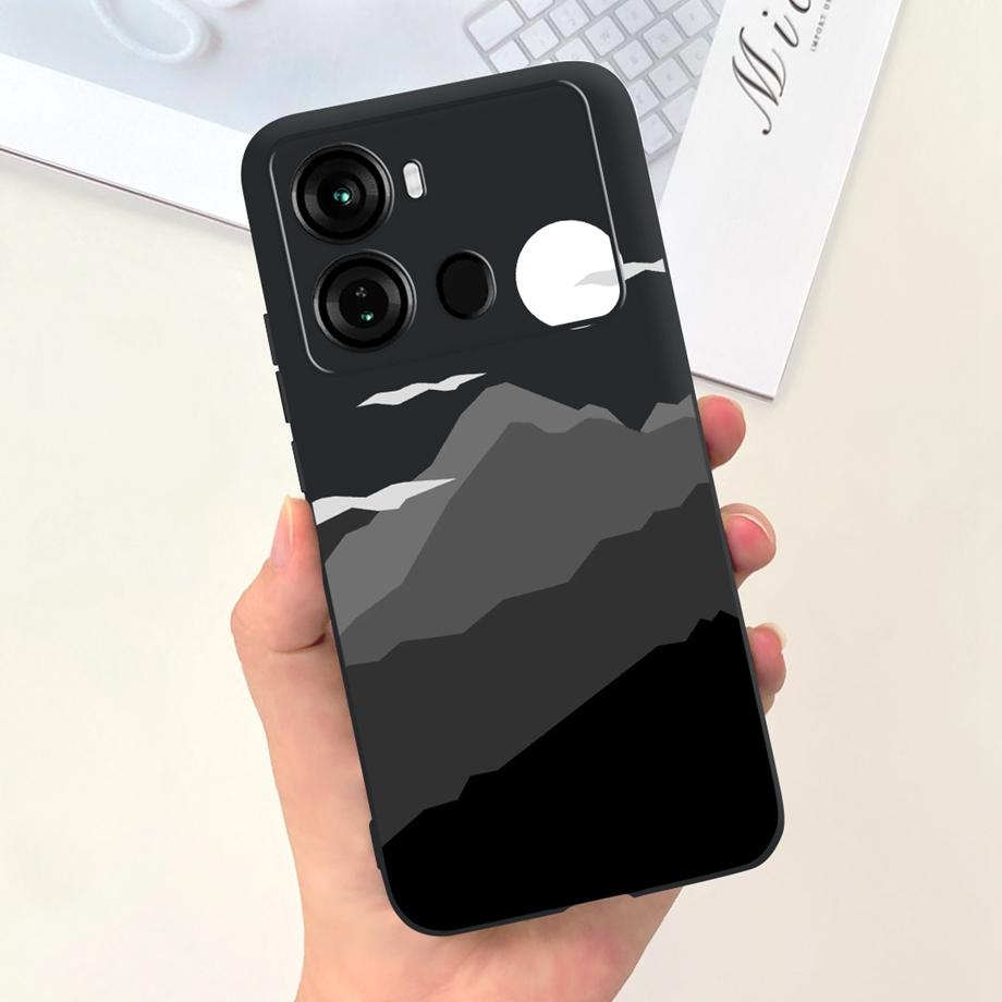 For Itel P40 P40+ P40 Plus Case Luxury Black Soft Silicone Bumper Phone Cover for ITEL P683L P662L Coques Panda Rabbit Goothic
