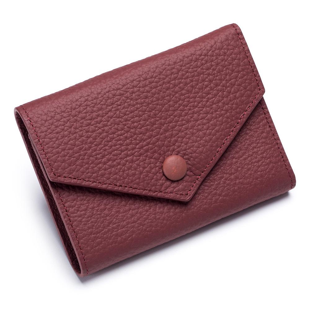 Women's three-fold short wallet, large-capacity fashionable portable wallet, Japanese and Korean multi-card card bag, change bag.
