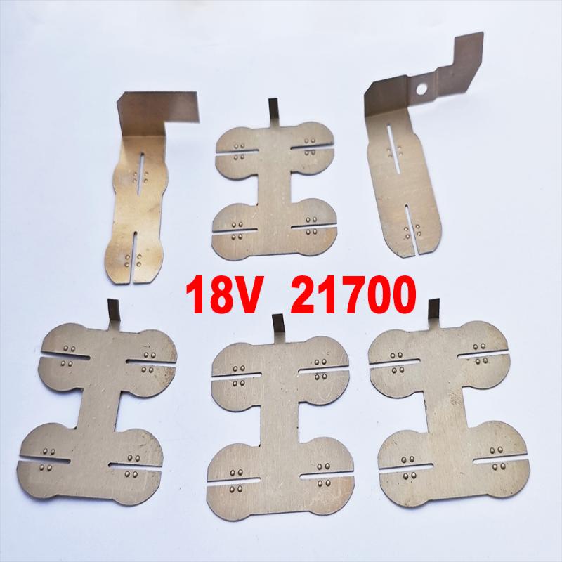 1 Sett Elektrisk Verktøy DIY Tilbehør For 18V 18650 21700 Litiumbatteri Nikkelplate Battericellekontakt