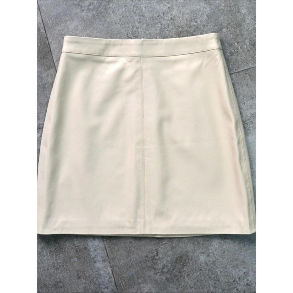 European Style Women's A-Line PU Leather Mini Skirt – Irregular High-Waisted Spring/Autumn Fashion