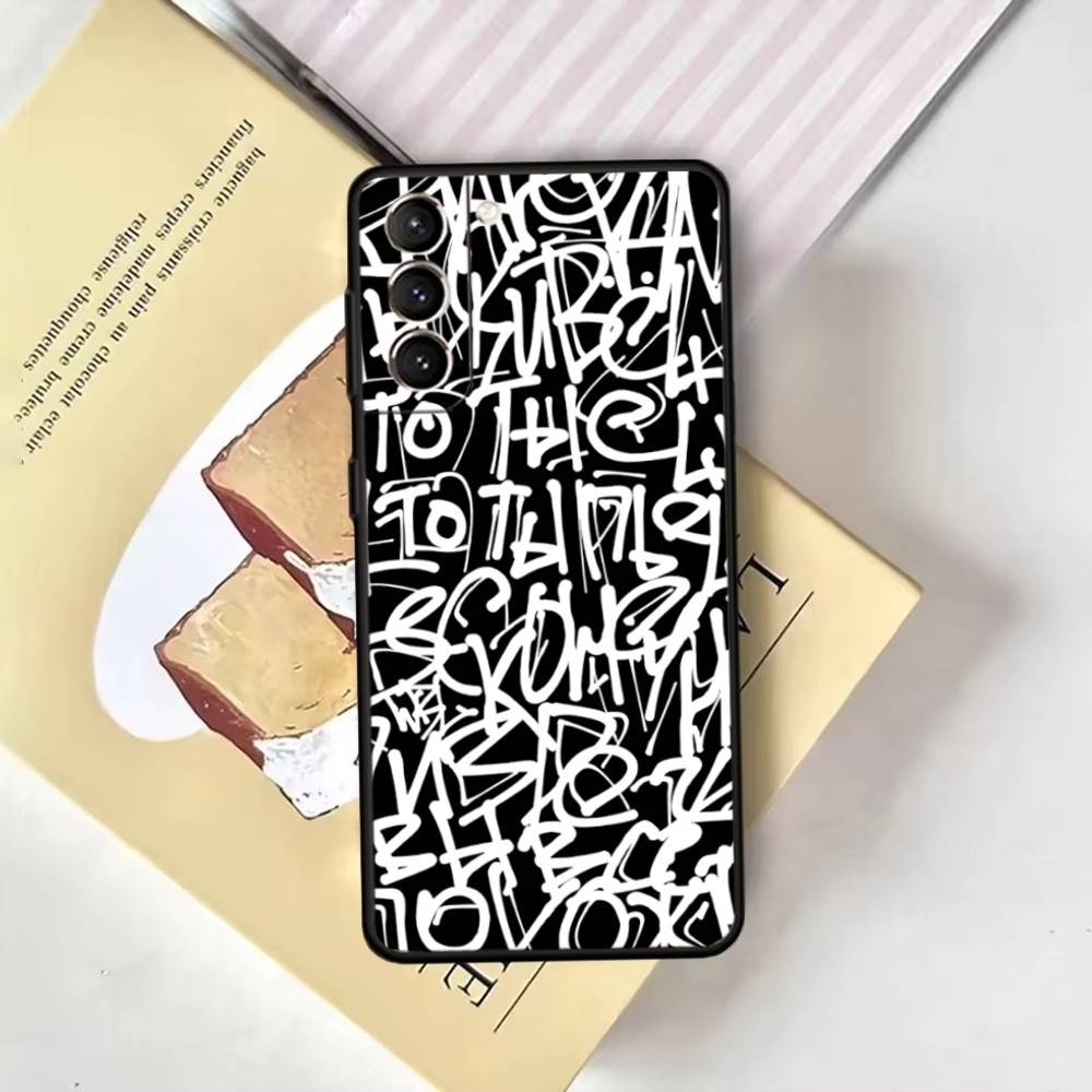 

Graffiti style letters Phone Case For Samsung GalaxyA13,21s,22,31,32,52,53,71,72,73,Soft Black Cover Samsung a224g