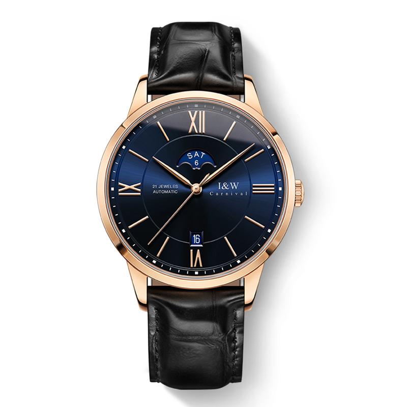 IW Blue Automat Men Watch Japan Miyota Movement Mechanical Waterproof Mens Watches Top Brand Luxury Sapphire Glass Watch Reloj
