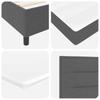 Box Spring Bed with Pillow Dark Gray 140 x 190 cm Fabric