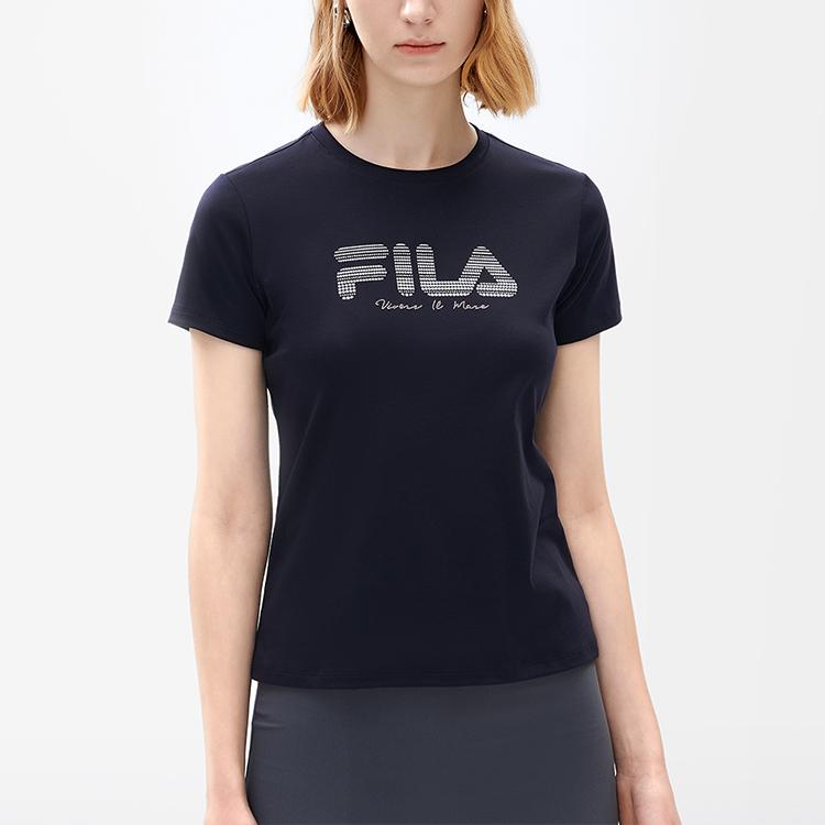 New FILA Regular T Shirt Women's Legend Blue F11W227107FNV