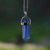 Colorful Crystal Hexagonal Necklace: Meditation Gem & Dowsing Pendulum Pendant