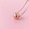Exquisite 585 Russian Transfer Bead Pendant Rose Gold Plated Fashion Versatile Temperament Color Gold Women'S Collarbone Necklace