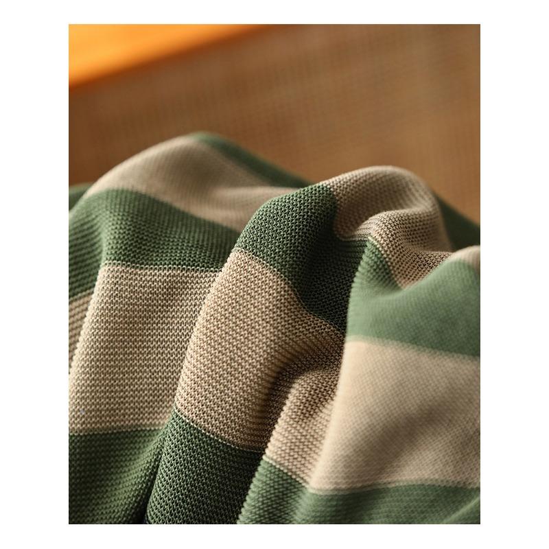 Hooded Striped Knitted Sweater Women's Literary Temperament Casual Loose and Thin Long-sleeved Sweater Women