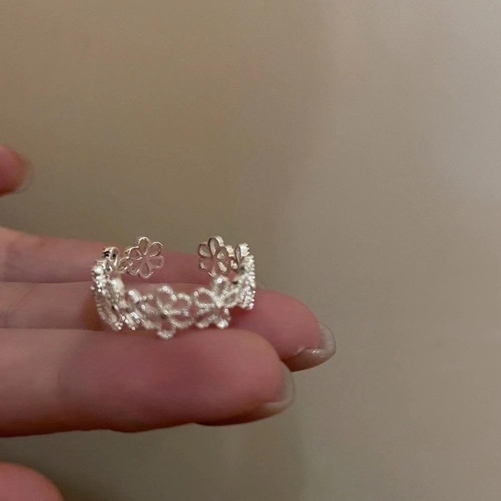 New Light Green Butterfly Sparkly Open Adjustable Ring All-match Ring Ring for Women Jewelry Resin Ring