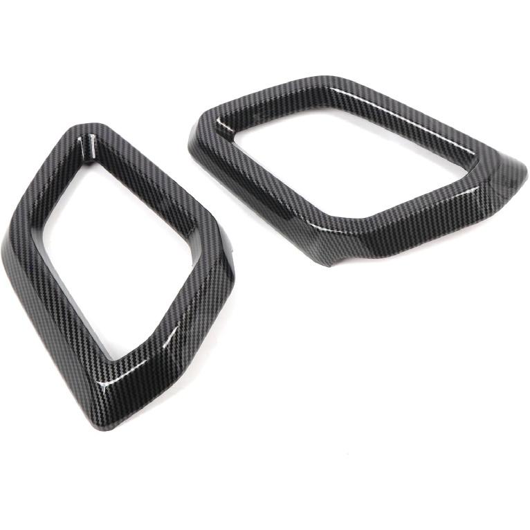 for Honda CRV CR-V Sport Touring Hybrid 2023 2024 2025 2026 Car Accessories ABS Front Bottom Bumper Lid Cover Strip Trim 2PCS (Carbon Fiber Grain)