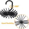Belt Hanger Scarf Tie Rack Holder for Closet 360 Degree Rotating Clothes Hangers with 18 Claws for Hanging Scarf Towels