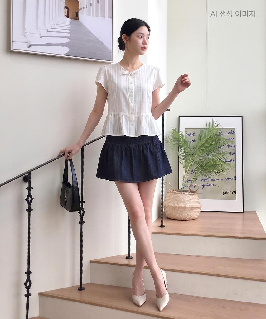 Roem Denim Mini Skirt Rmwhg37R15