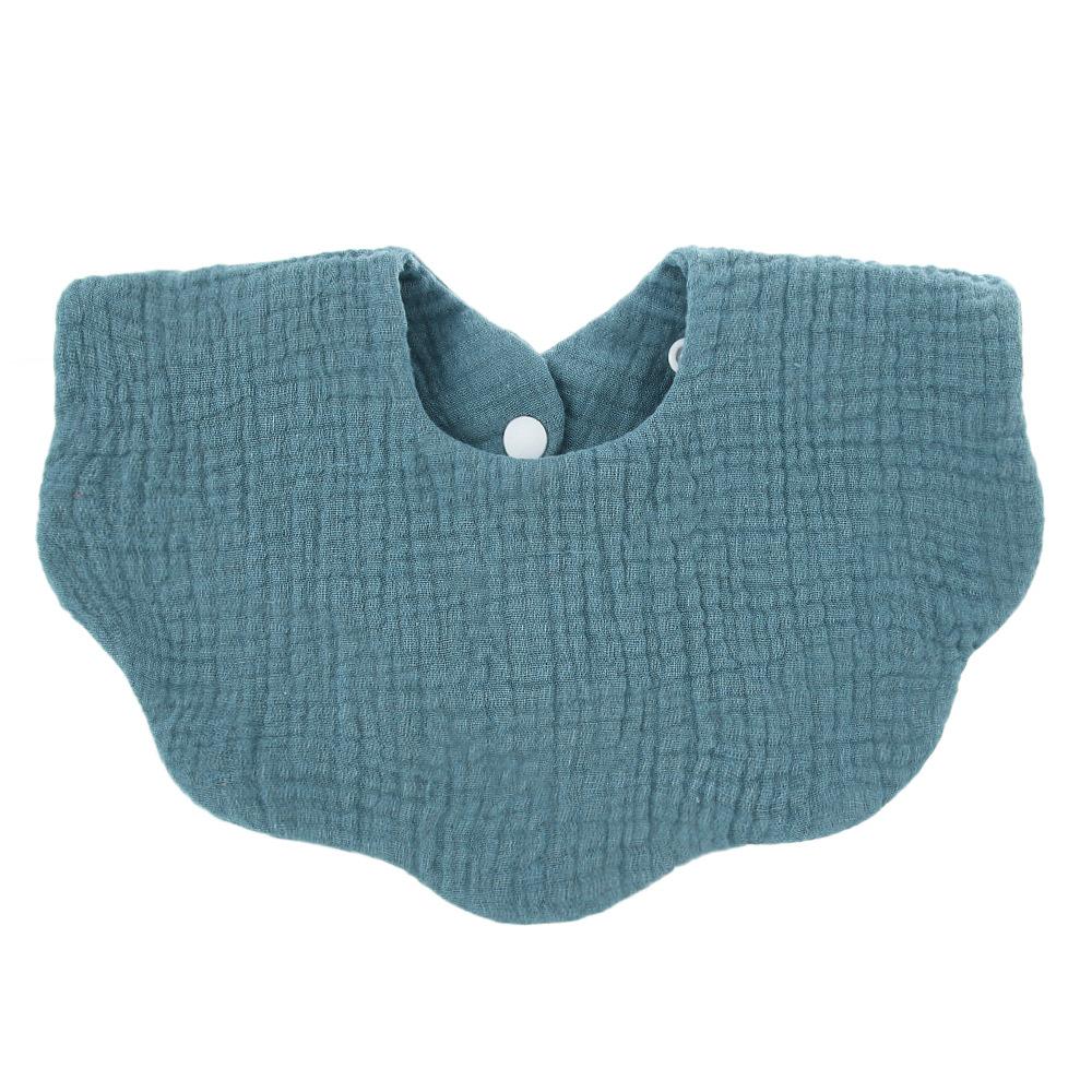 Baby Cotton Gauze Bibs With Printed Patterns And Wavy Edges Soft Absorbent Drool Burp Cloths For Infants And Toddlers