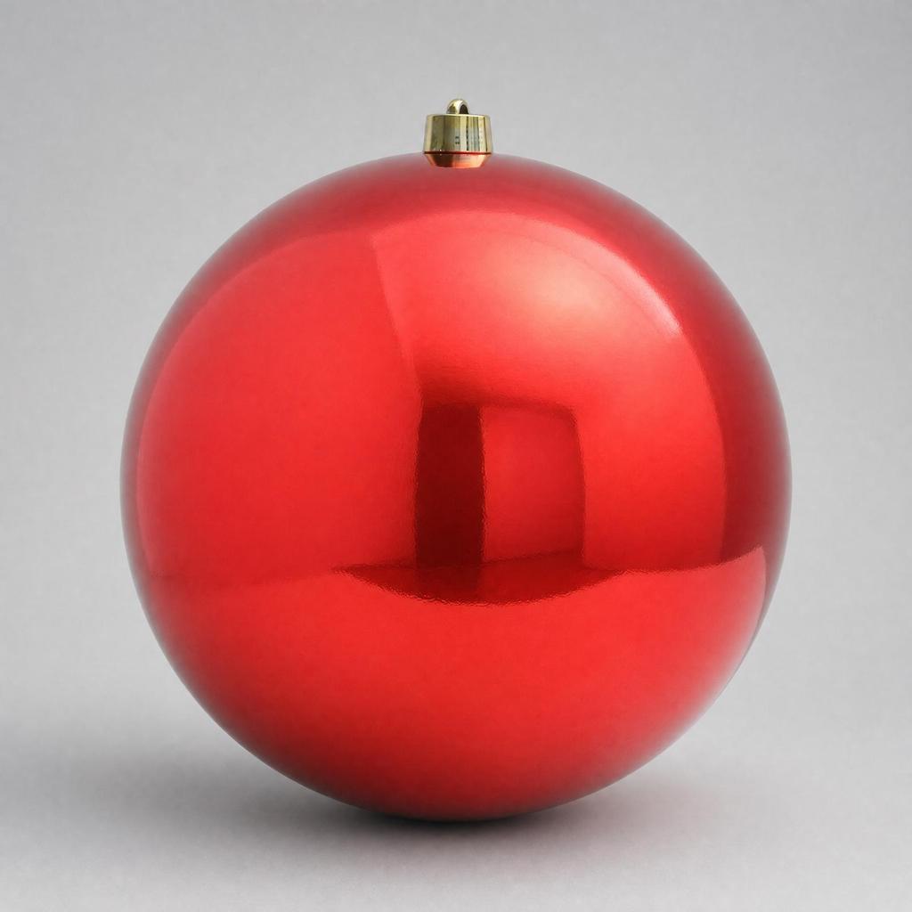 Glossy Tree Ornament with Gold Cap Easy to Hang Decoration Sturdy for Mantel
