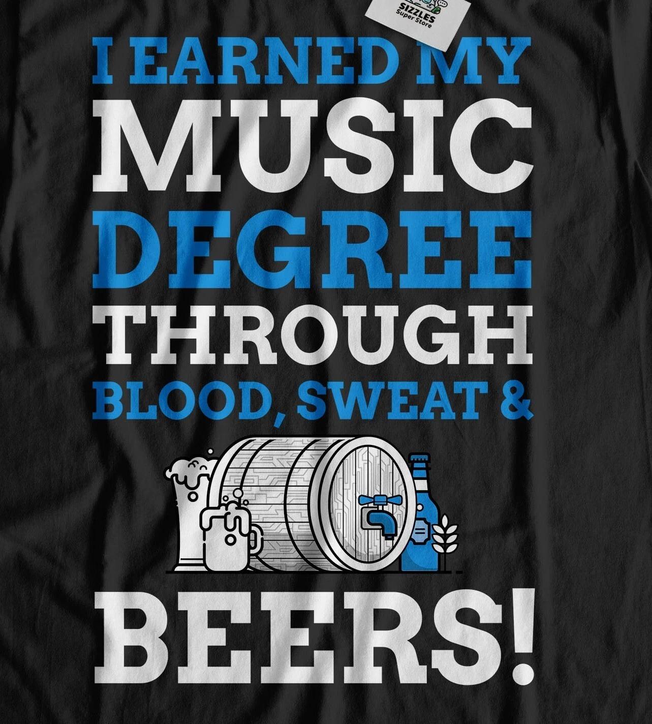 Unisex Funny Music Degree T-Shirt Musical Graduate Gifts S