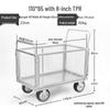 Compact Folding Hand Truck Storage Cart with Fence