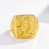 Ring Vietnamese gold-plated jewelry brass gold-plated jewelry square dragon ring opening men's dragon pattern ring ring