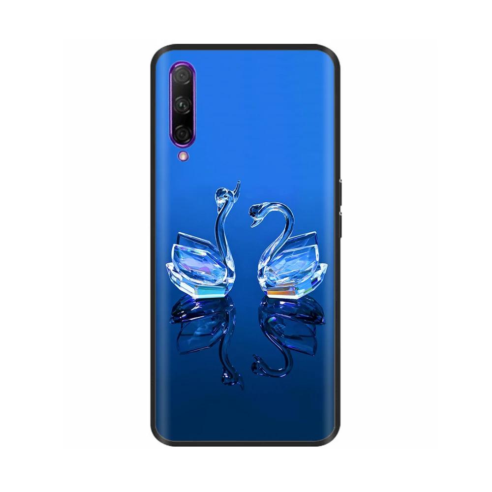 Black Silicone Case For Huawei P Smart Pro Case Cute Soft Cover for Huawei P Smart Pro Fundas PSmart Pro Protective Shell Capas