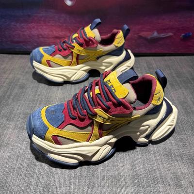 Scarpe da ginnastica e tempo libero invernali di alta qualità, superficie in pelle, impermeabili e antiscivolo, con rialzo interno, tipo "dad shoes"