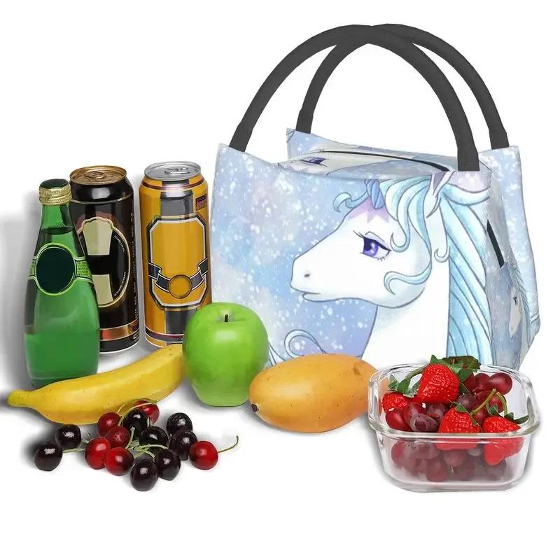 Das letzte Einhorn Thermoisolierte Lunchtasche Damen Fantasyfilm Wiederverwendbarer Lunchbehälter Outdoor Picknick Aufbewahrung Mahlzeit Lebensmittelbox