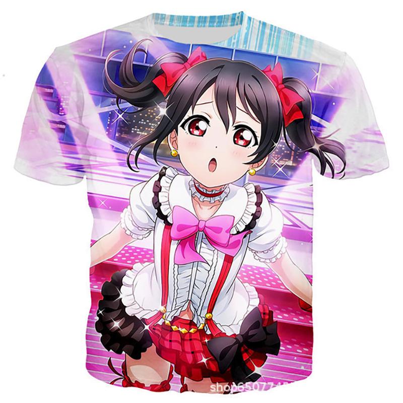 MINISO Men s and Women s Casual Short Sleeved T-shirt Anime Girl Series 3D Printed T-shirt XS