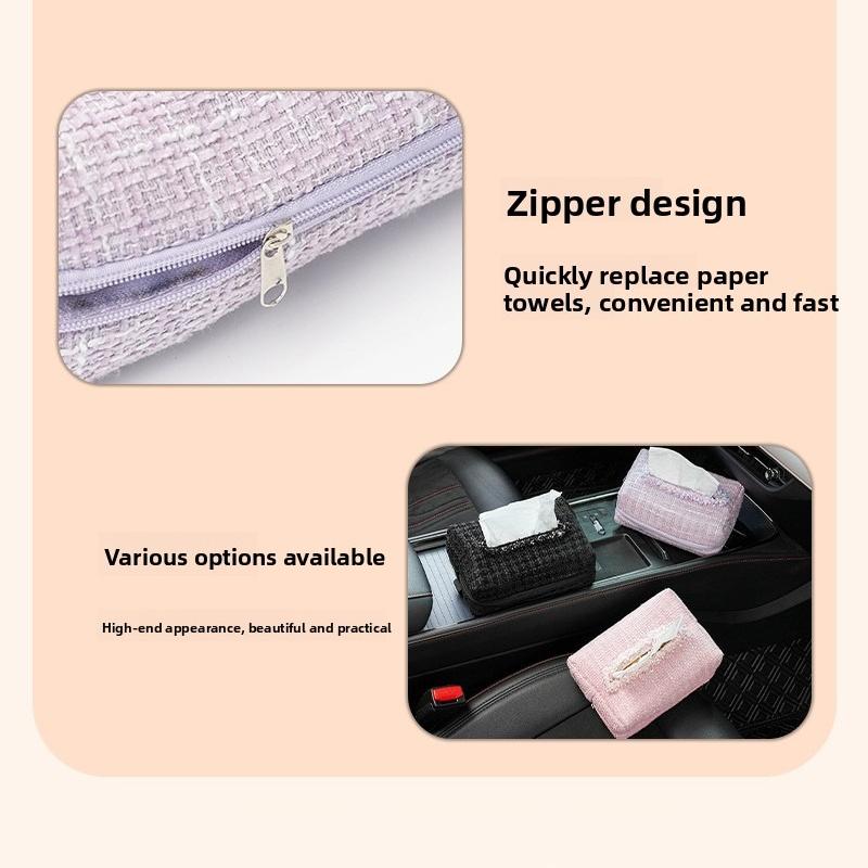 Car tissue box, small fragrance style, high-end car hanging paper box, multi-function handrail box, tissue hanging bag new