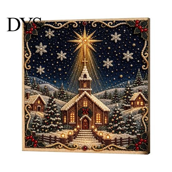 Artistic Leisure Activity DIY Christmas Pearl Painting Kit, Handmade Decorative Art Craft for Unique Holiday Desk Decoration Home Decor, Funny