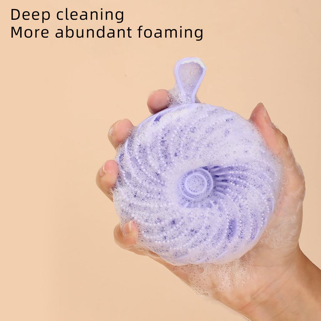 Silicone Body Scrubber Whirlwind Double Sided Bath Brush Hair Washing Massage Comb Bathroom Skin Shower Cleaning Brushes