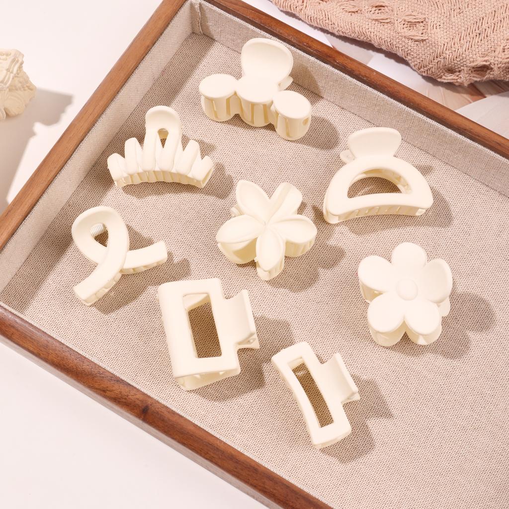 5 Pcs 4Cm Flower Clip Back Of Head Plate Hair Clip Shark Clip For Women And Girls Premium Durable Quality Useful