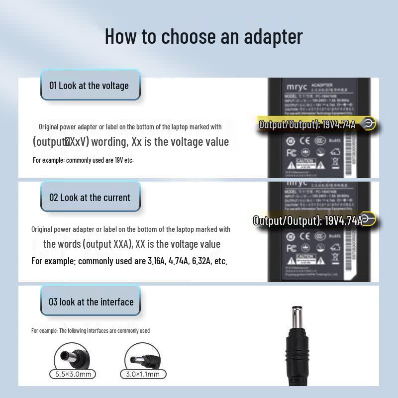 mryc 19V 6.32A 120W Samsung Laptop Power Adapter