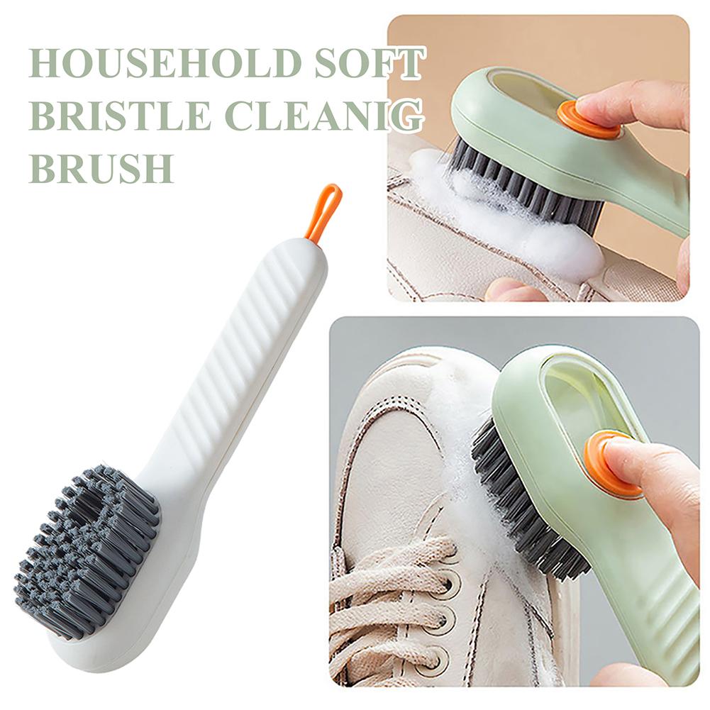 Automatic Liquid Shoe Laundry Brush Soft Bristles Long Handle Shoe Brush Cleaners Multifunctional Household for Kitchen Bathroom