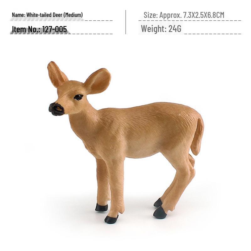 Wild Animal Models: White-tailed Deer, Spotted Zebra, Calf, Sheep, and Arabian Foal Decorations