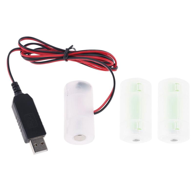 AM2 LR14 C Battery Eliminator USB Power Supply Cable Replace 1 To 4pc 3 4.5 6V LR14 C Battery For Electric Toy Clock