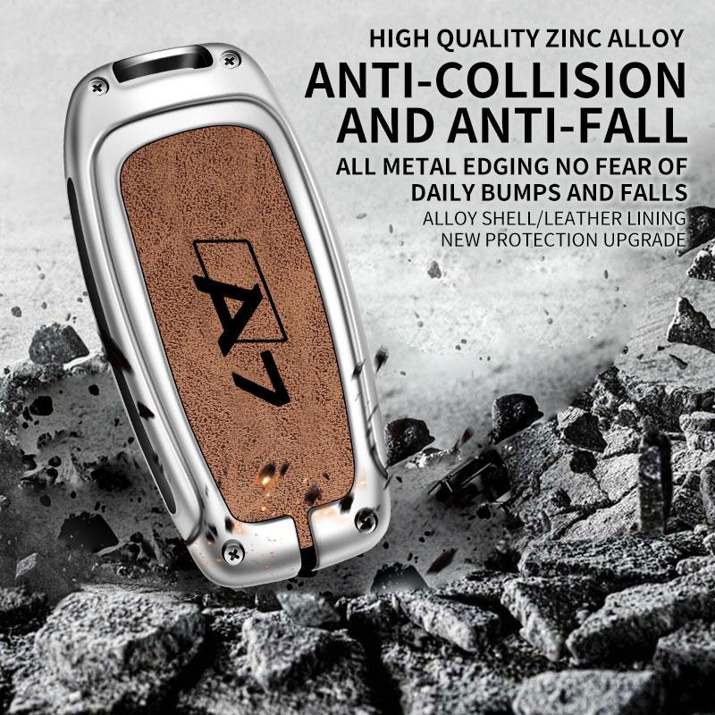 For A7 S7 4G Quattro 2015 2020 Remote Control Protector Car Accessories Fashion Zinc Alloy Car Key Cover Protective Case