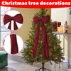 Christmas Giant Christmas Tree Suede Bow Christmas Ornament